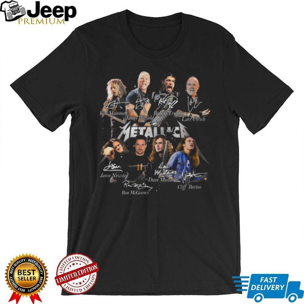 Metallica Evolution Band Members Signatures Tribute T Shirt