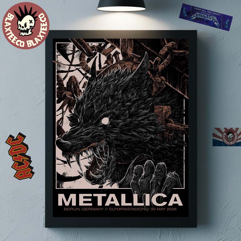 Metallica M72 Berlin Germany 2026 Pop Up Shop Poster At Olympiastadion On 30 May 2026 The Wolf Art Home Decor Poster Canvas