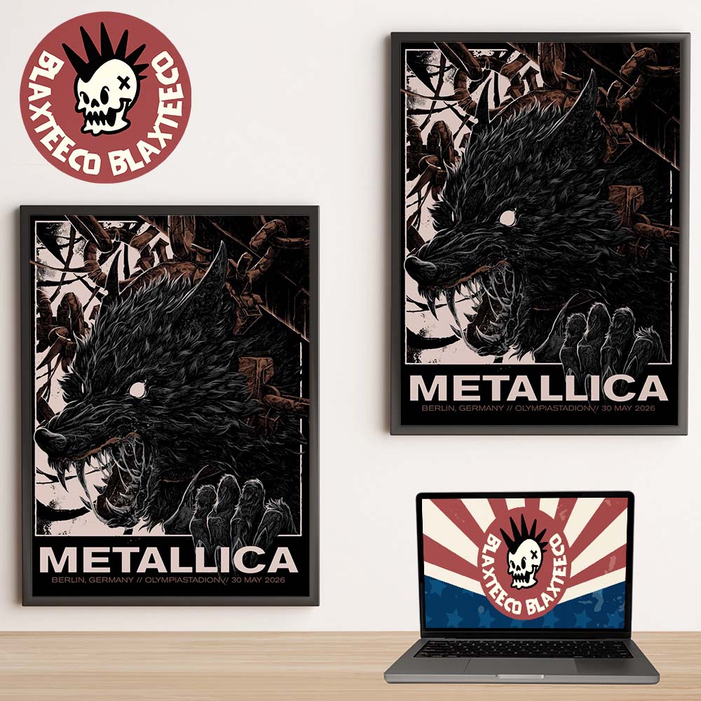 Metallica M72 Berlin Germany 2026 Pop Up Shop Poster At Olympiastadion On 30 May 2026 The Wolf Art Home Decor Poster Canvas