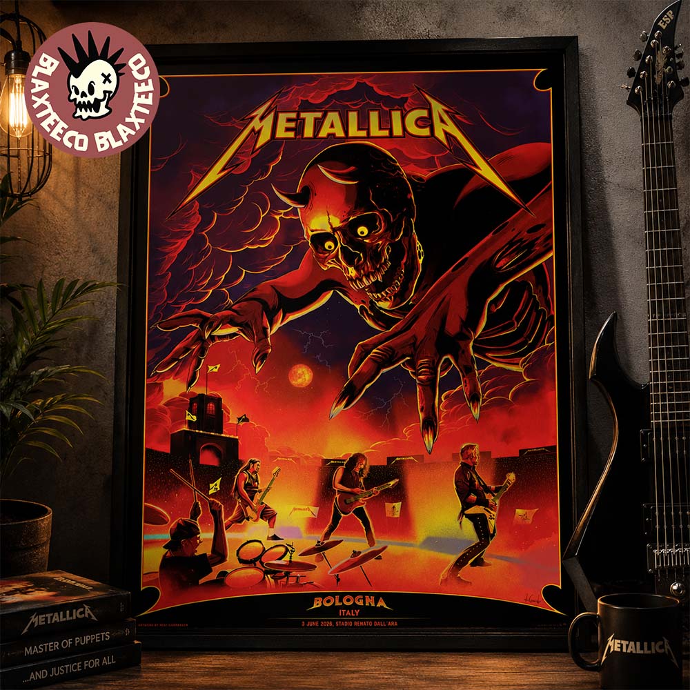 Metallica M72 Bologna Italy 2026 Venue Poster At Stadio Renato Dall Ara On 3 June 2026 The Demon Art Home Decor Poster Canvas