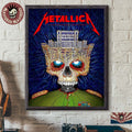 Metallica M72 Bucharest 2026 Venue Poster Stadium Tour Bucharest Romania At Arena Nationala On 13 May 2026 Palace Of Parliament Crown Skull Poster Canvas