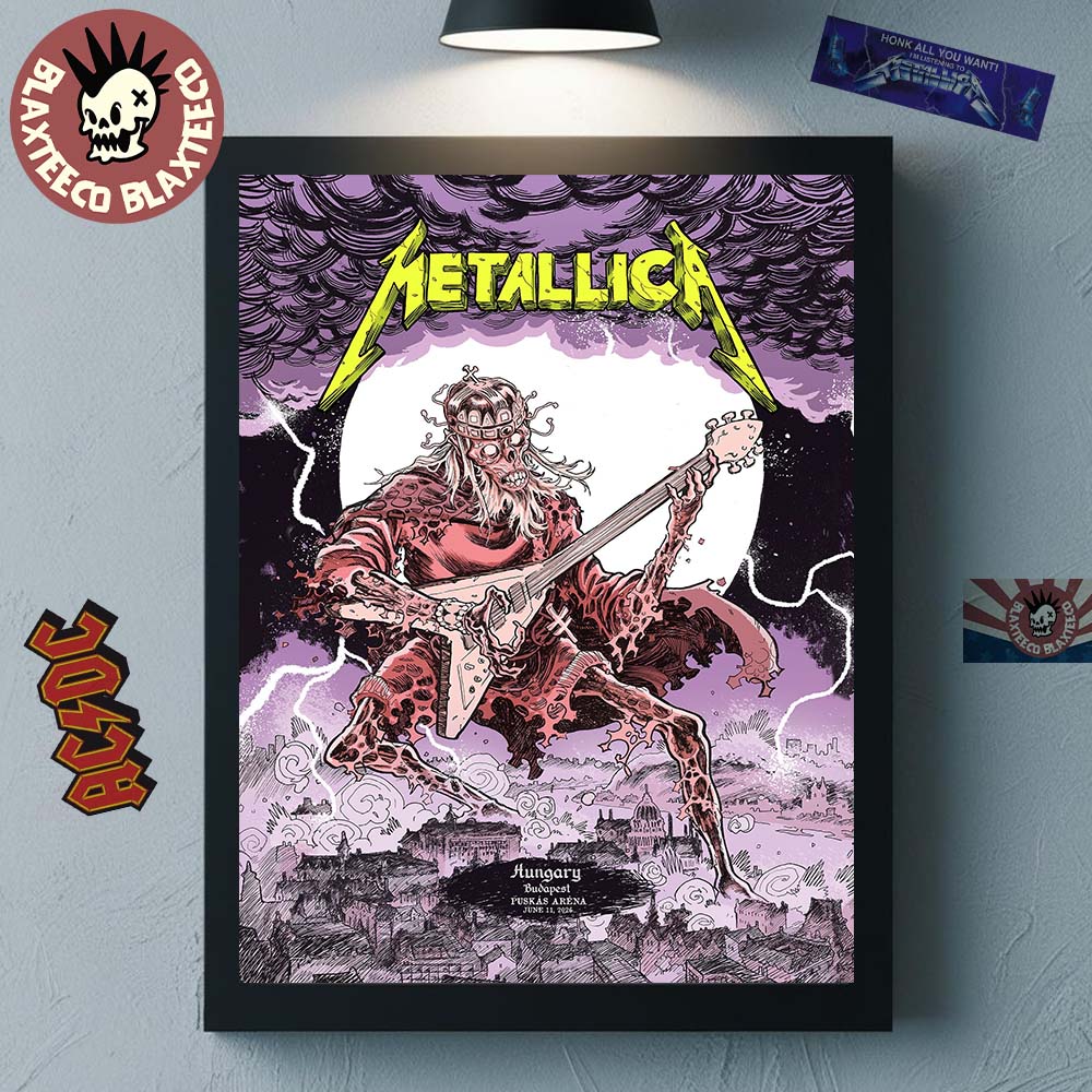Metallica M72 Budapest Hungary 2026 Event Poster At Puskas Arena On June 11 2026 Home Decor Poster Canvas
