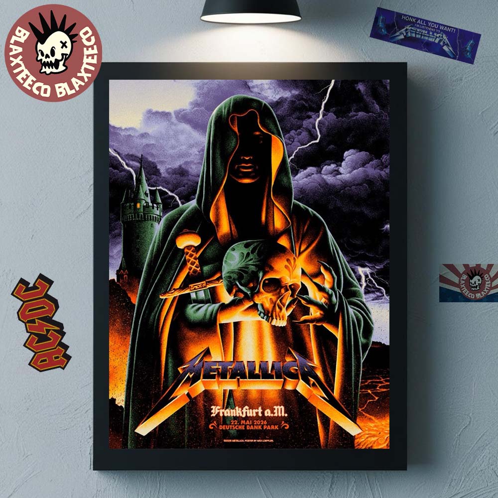 Metallica M72 Frankfurt 2026 Night 1 Venue Poster At Frankfurt Germany Deutsche Bank Park On 22 May 2026 The Sorcerer Art Poster Canvas