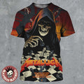 Metallica M72 Frankfurt 2026 Pop Up Shop Poster At Frankfurt Germany Deutsche Bank Park On 22 And 24 May 2026 Skeleton Playing Chess Art All Over Print Shirt