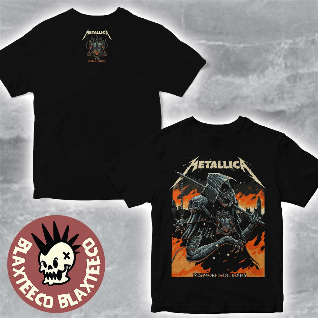 Metallica M72 London England UK 2026 Night 2 Exclusive Merch Plague Doctor Tee At London Stadium On 5 July 2026 Art By Luke Preece T-Shirt