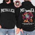 Metallica M72 Virginia Tech 2025 Venue Hoodie In Blacksburg VA At Lane Stadium On May 7 2025 Skeleton Mascot HokieBird Two Sided Hoodie