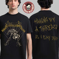 Metallica M72 World Tour 2026 Europe And UK Merchandise Skeleton Hanging By A Thread As I Play Dead Two Sided T-Shirt