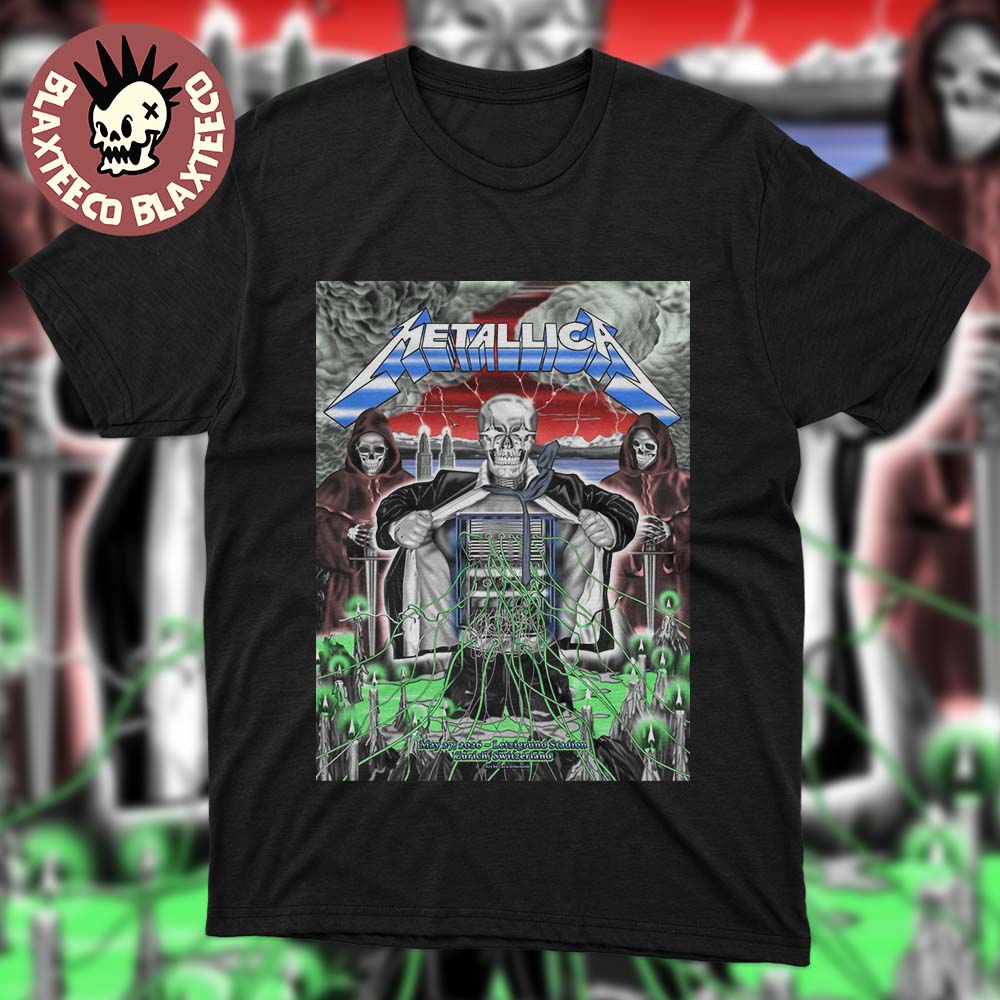 Metallica M72 Zurich 2026 Show Poster For Zurich Switzerland At Letzigrund Stadion On May 27 2026 T-Shirt