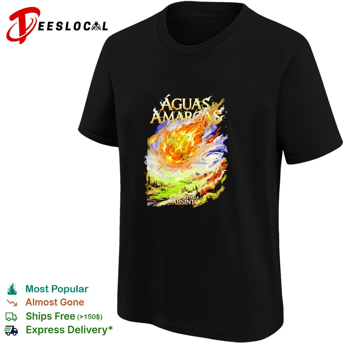 Meteorite aguas amargas caiu a estrela absinto graphic shirt