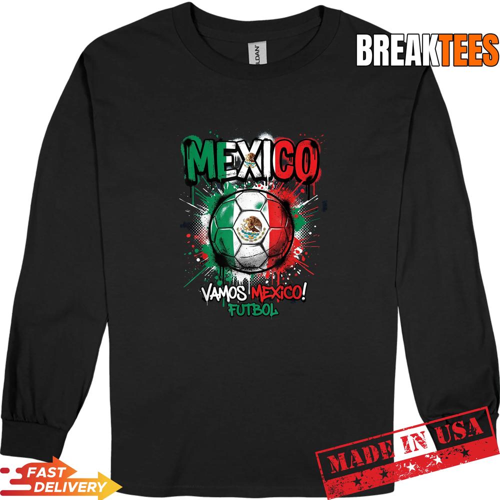Mexico Football Soccer Player Flag Graffiti Father’s Day Shirt