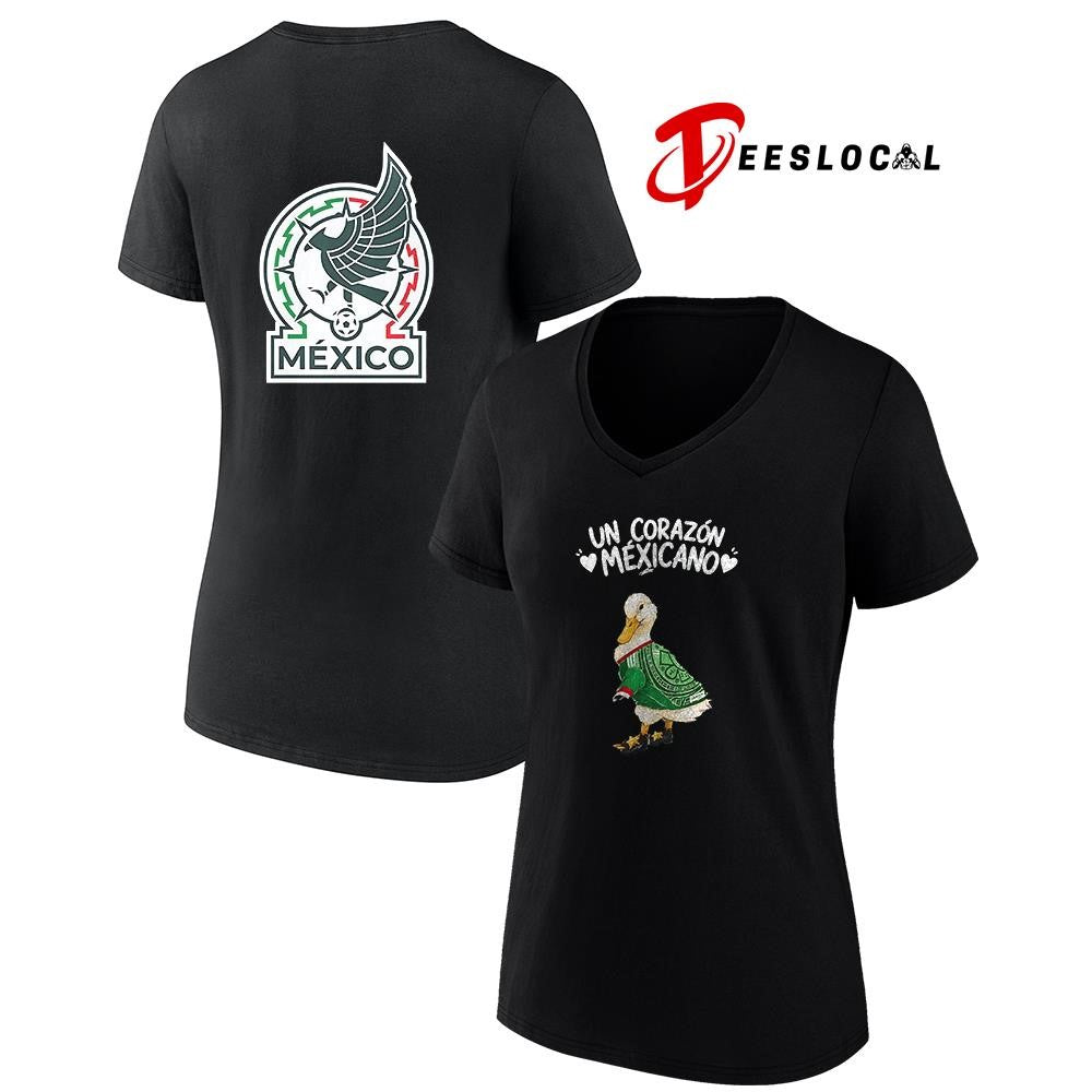 Mexico Soccer Patito Corazon Manga Larga un corazon Mexicano World Cup shirt