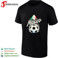 Mexico soccer flaming ball flag diamond vintage dark shirt