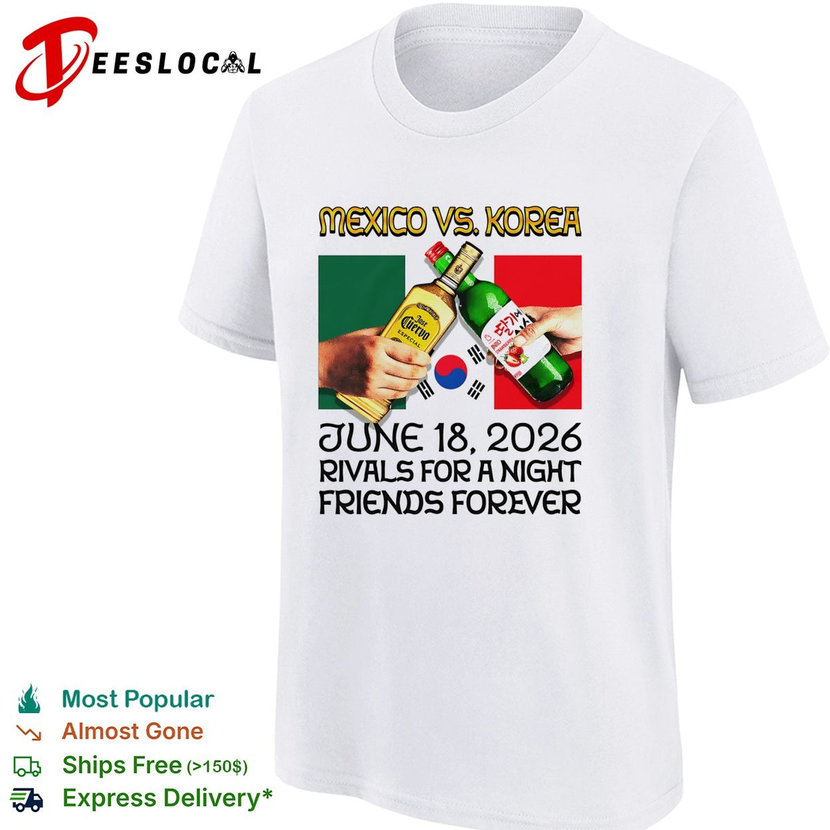 Mexico vs Korea June 18 2026 rivals for a night friends forever shirt