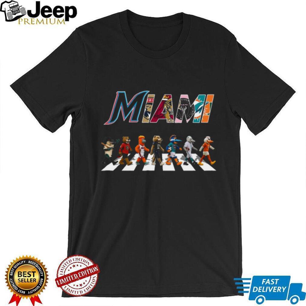 Miami City All Stars Mascots Crosswalk T Shirt Design T Shirt