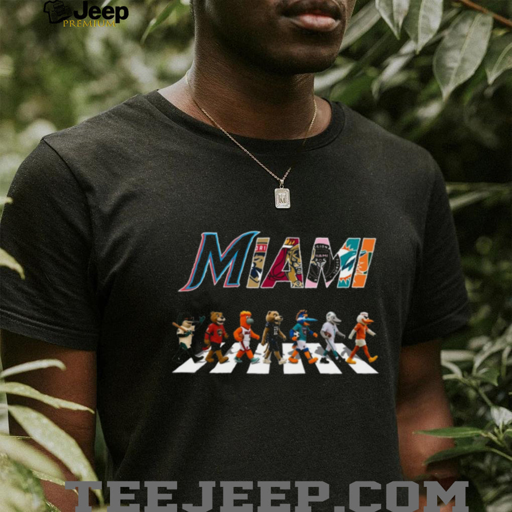 Miami City All Stars Mascots Crosswalk T Shirt Design T Shirt