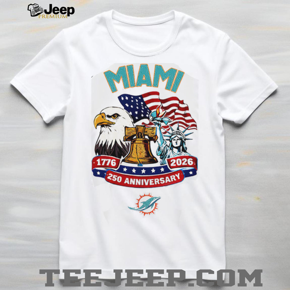 Miami Dolphins 250th Anniversary American Heritage Jersey T Shirt Personalized