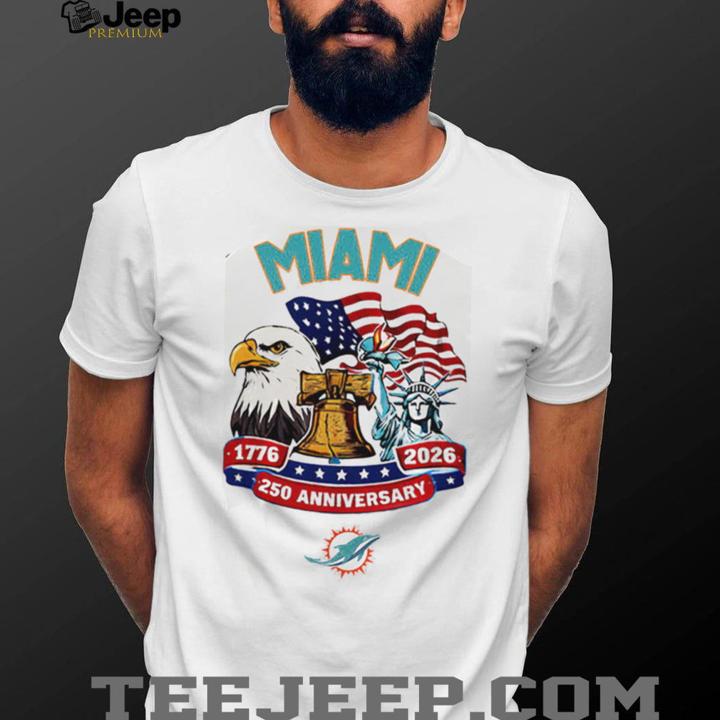 Miami Dolphins 250th Anniversary American Heritage Jersey T Shirt Personalized