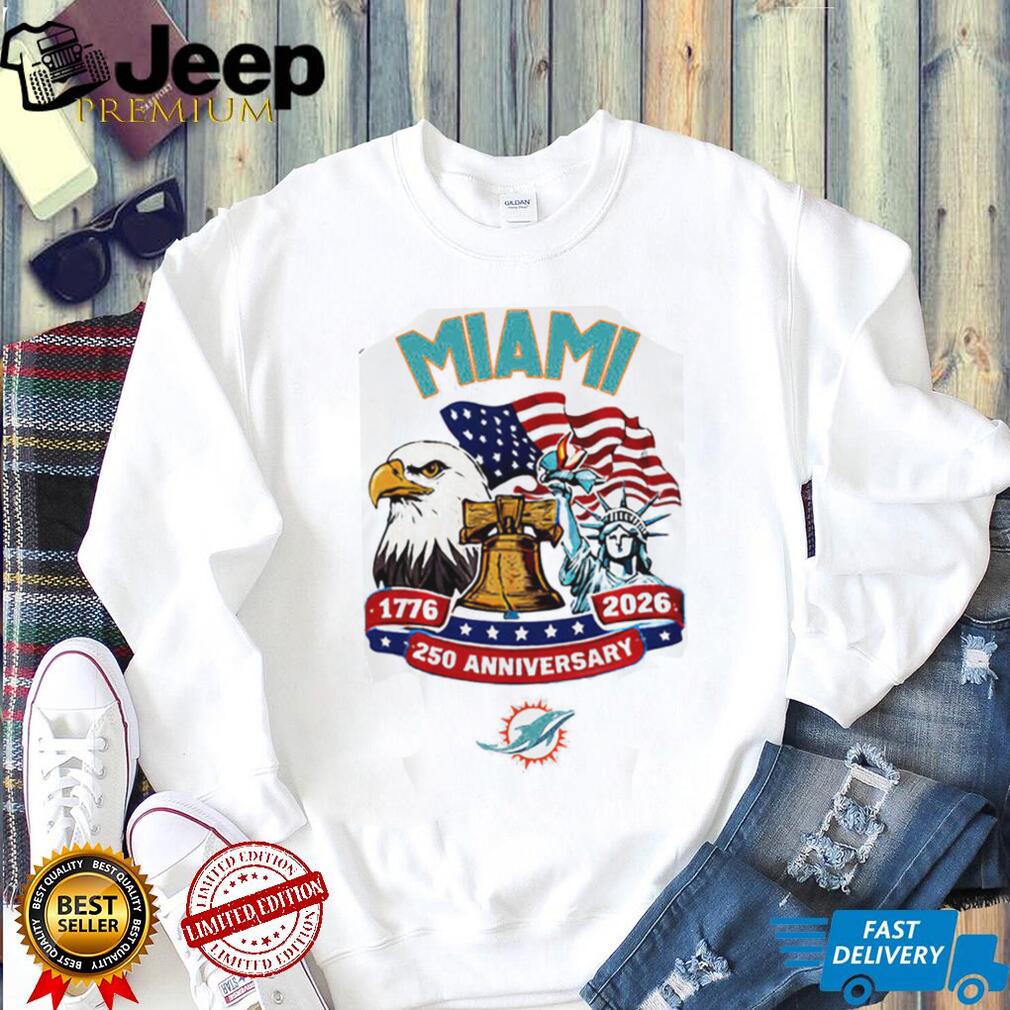 Miami Dolphins 250th Anniversary American Heritage Jersey T Shirt Personalized