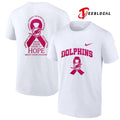 Miami Dolphins never ever giving up hope breast cancer awareness shirt