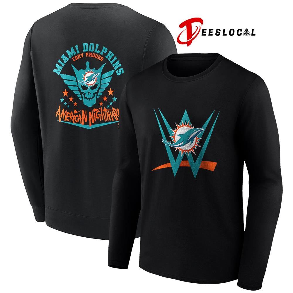 Miami Dolphins x Cody Rhones American nightmare logo shirt