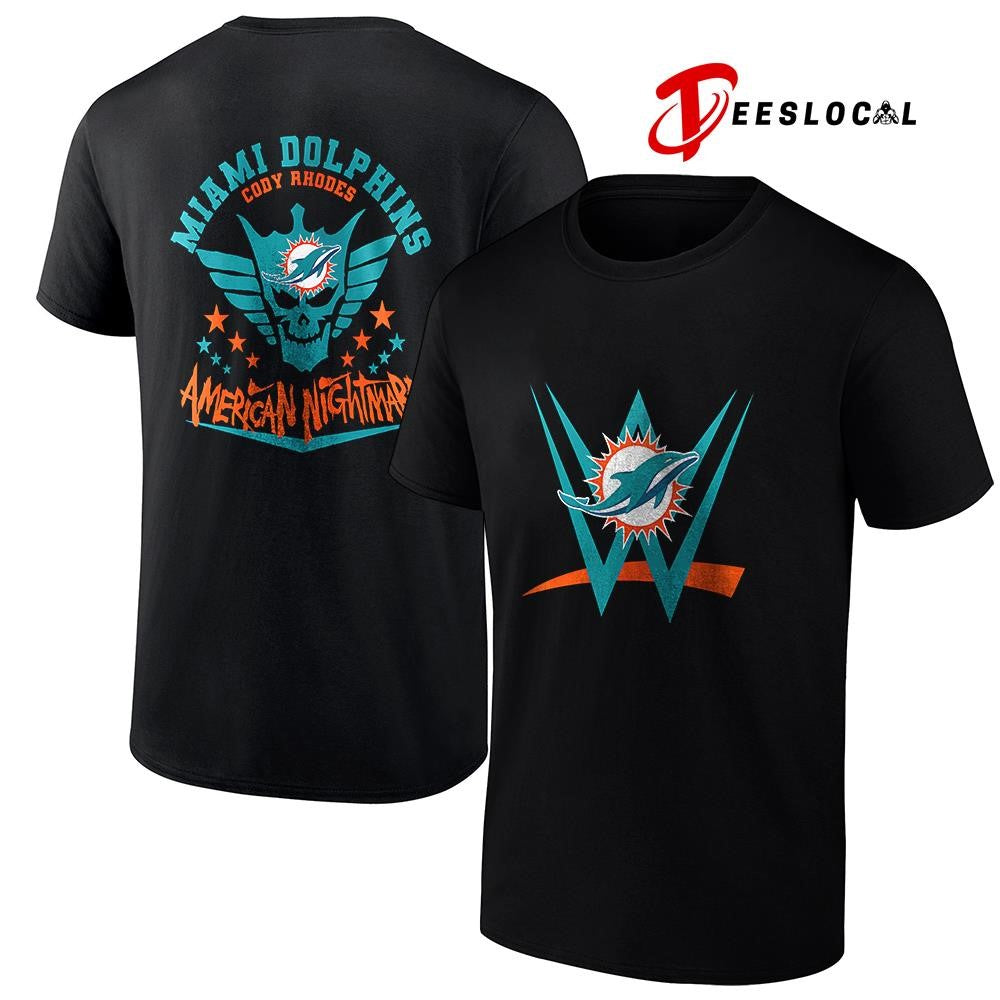 Miami Dolphins x Cody Rhones American nightmare logo shirt