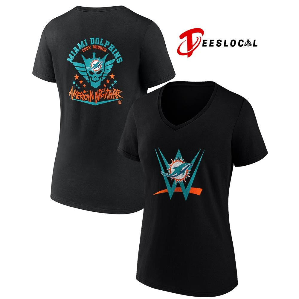 Miami Dolphins x Cody Rhones American nightmare logo shirt