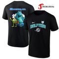 Miami Dolphins x Monsters inc cartoon shirt