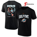 Miami Dolphins x Nurse care love inspire logo shirt