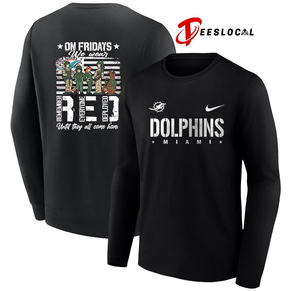 Miami Dolphins x Scooby Doo on friday we wear RED until they all come home shirt