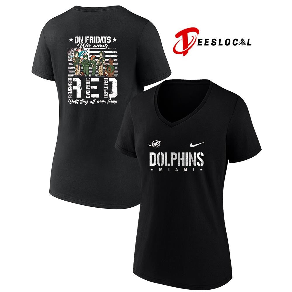 Miami Dolphins x Scooby Doo on friday we wear RED until they all come home shirt