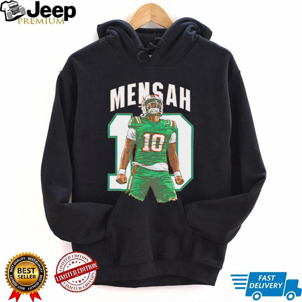 Miami Football Mensah 10 Vintage Style Graphic T Shirt