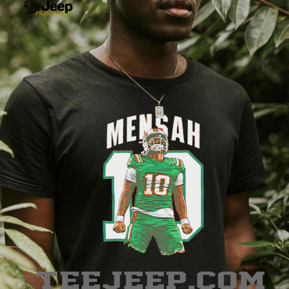 Miami Football Mensah 10 Vintage Style Graphic T Shirt