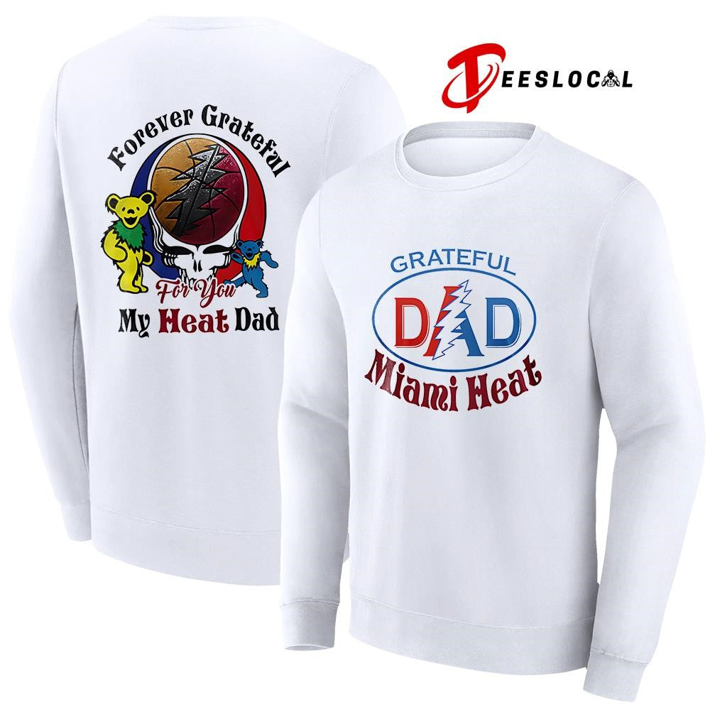 Miami Heat x Grateful Dead Father Day forever Grateful logo shirt