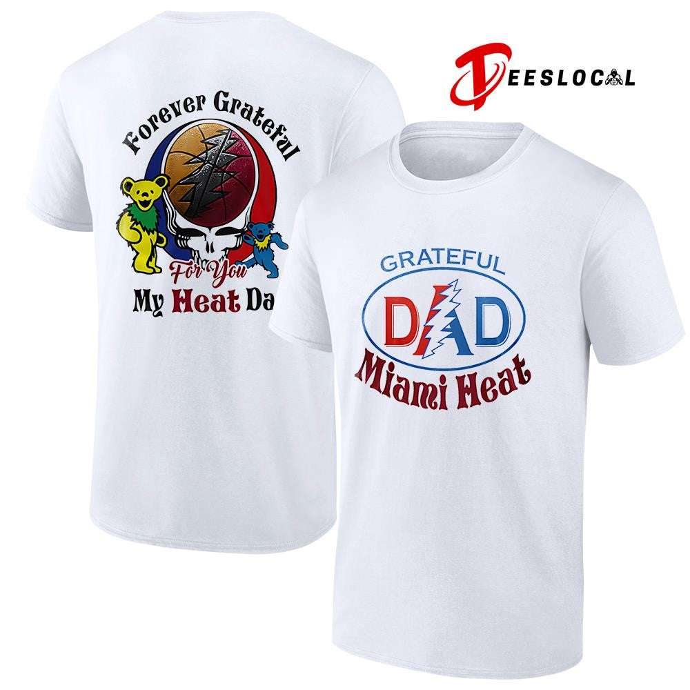 Miami Heat x Grateful Dead Father Day forever Grateful logo shirt