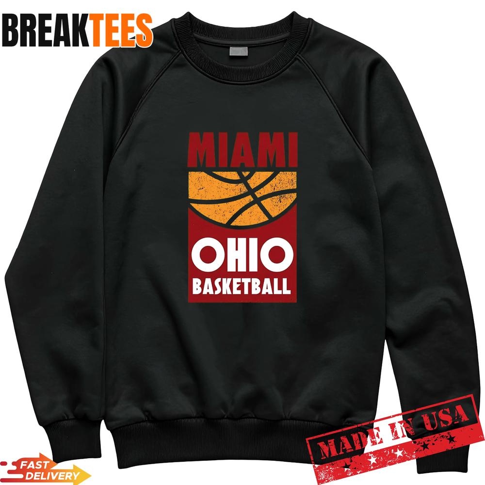 Miami Ohio Basketball Vintage Retro College Fan Graphic T-Shirt