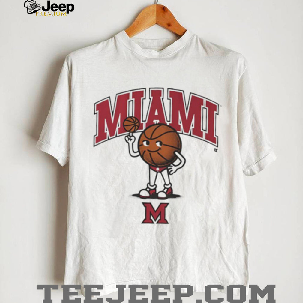 Miami University Redhawks Basketball Character Mascot T Shirt