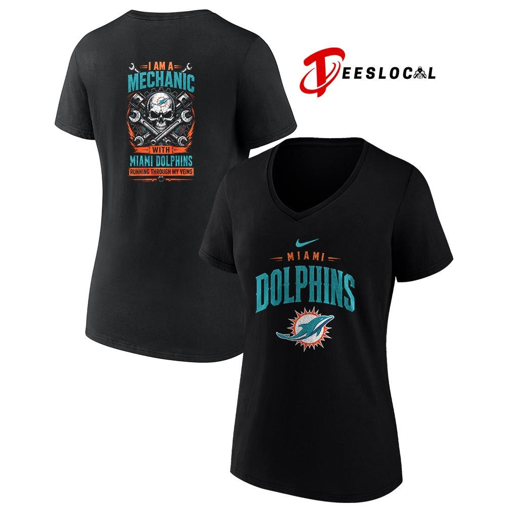 MiamiDolphinsIamamechanicrunningthroughmyveinsskeletonshirt