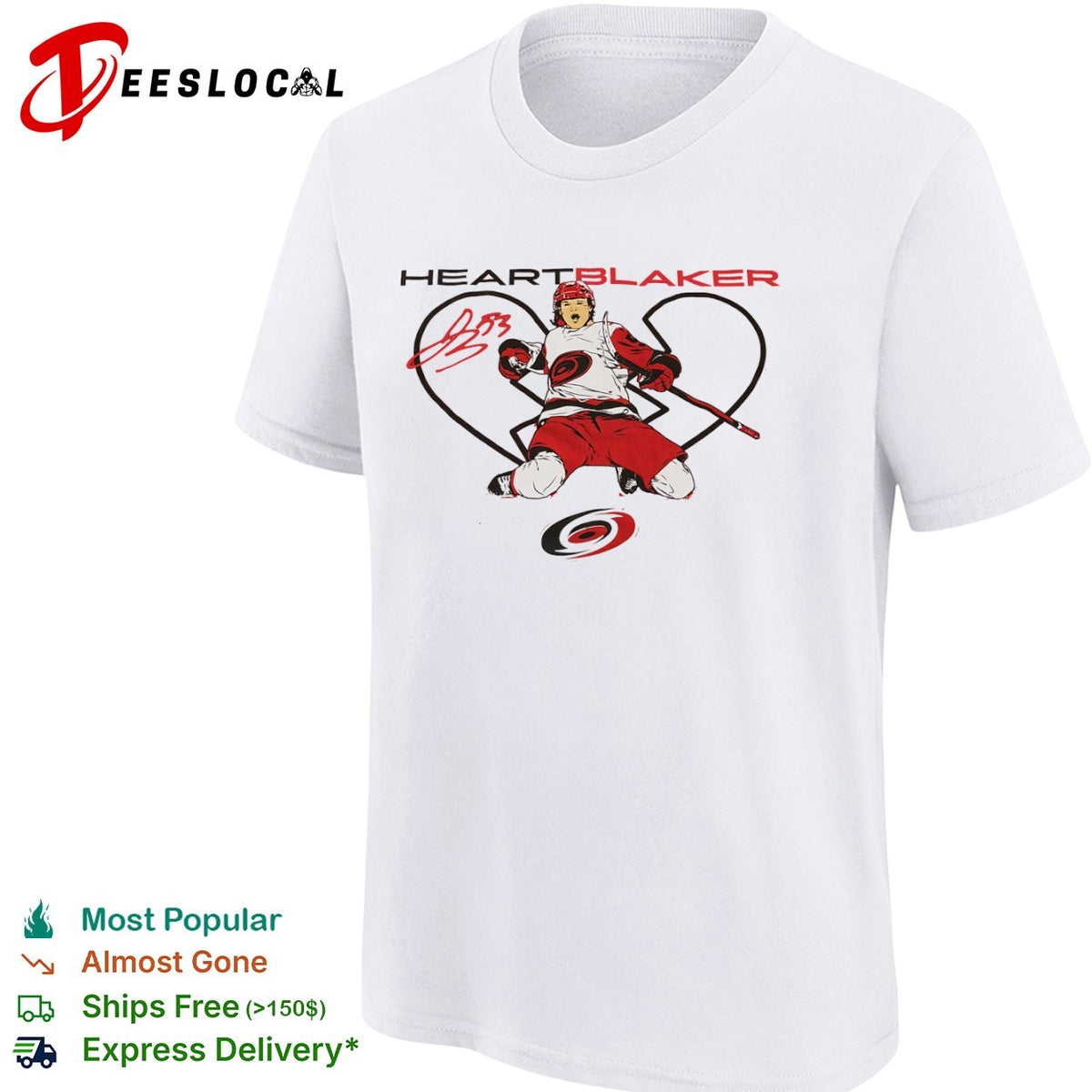 Michael Bunting Carolina Hurricanes NHL heartblaker shirt
