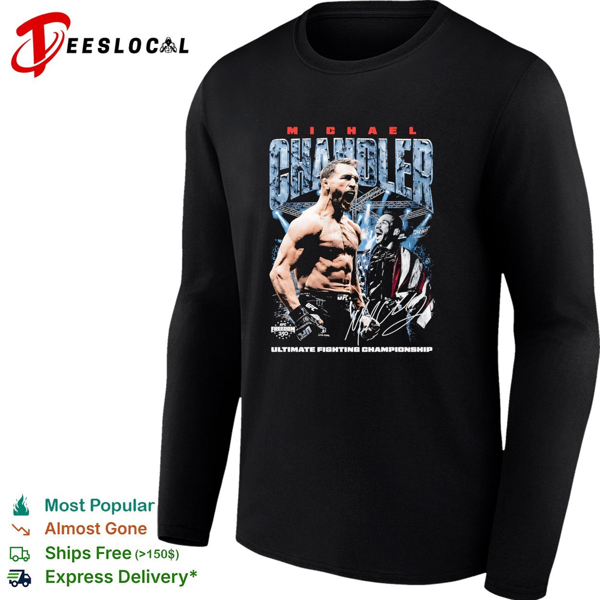 Michael Chandler UFC Freedom 250 Ultimate Fighting Championship poster shirt