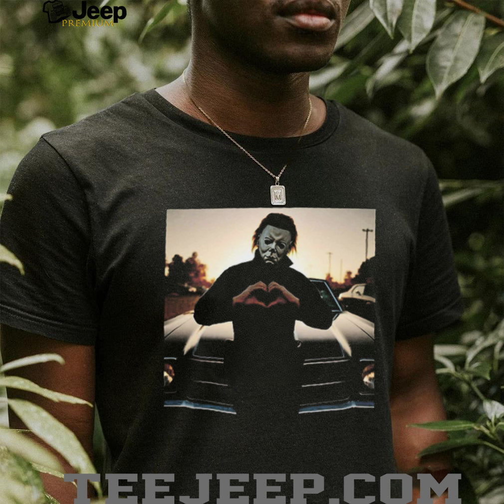 Michael Myers Heart Hands Slasher Movie Parody T Shirt