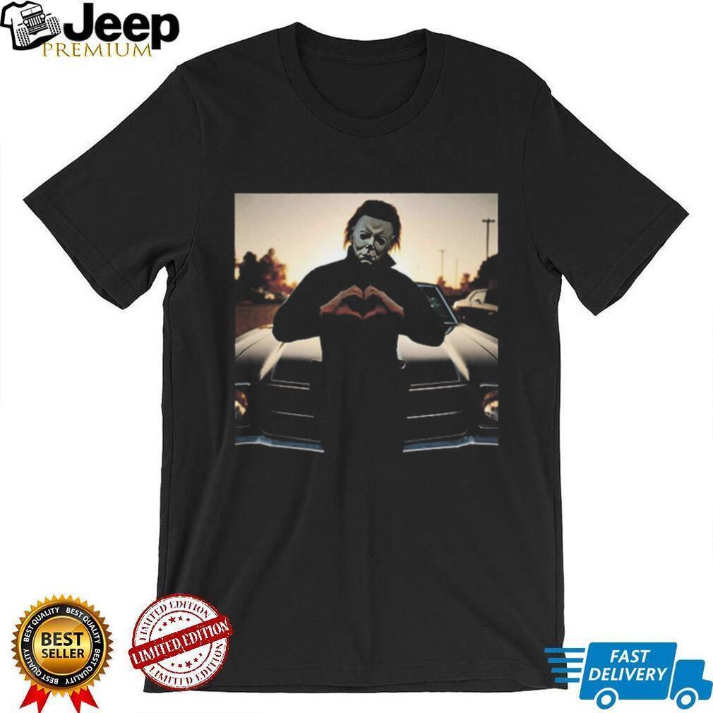 Michael Myers Heart Hands Slasher Movie Parody T Shirt