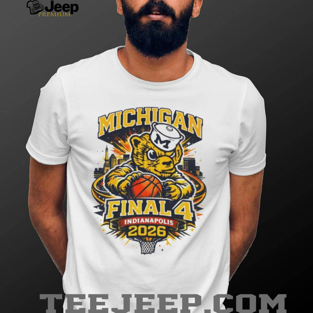 Michigan Basketball Mascot 2026 Final Four Indianapolis T Shirt