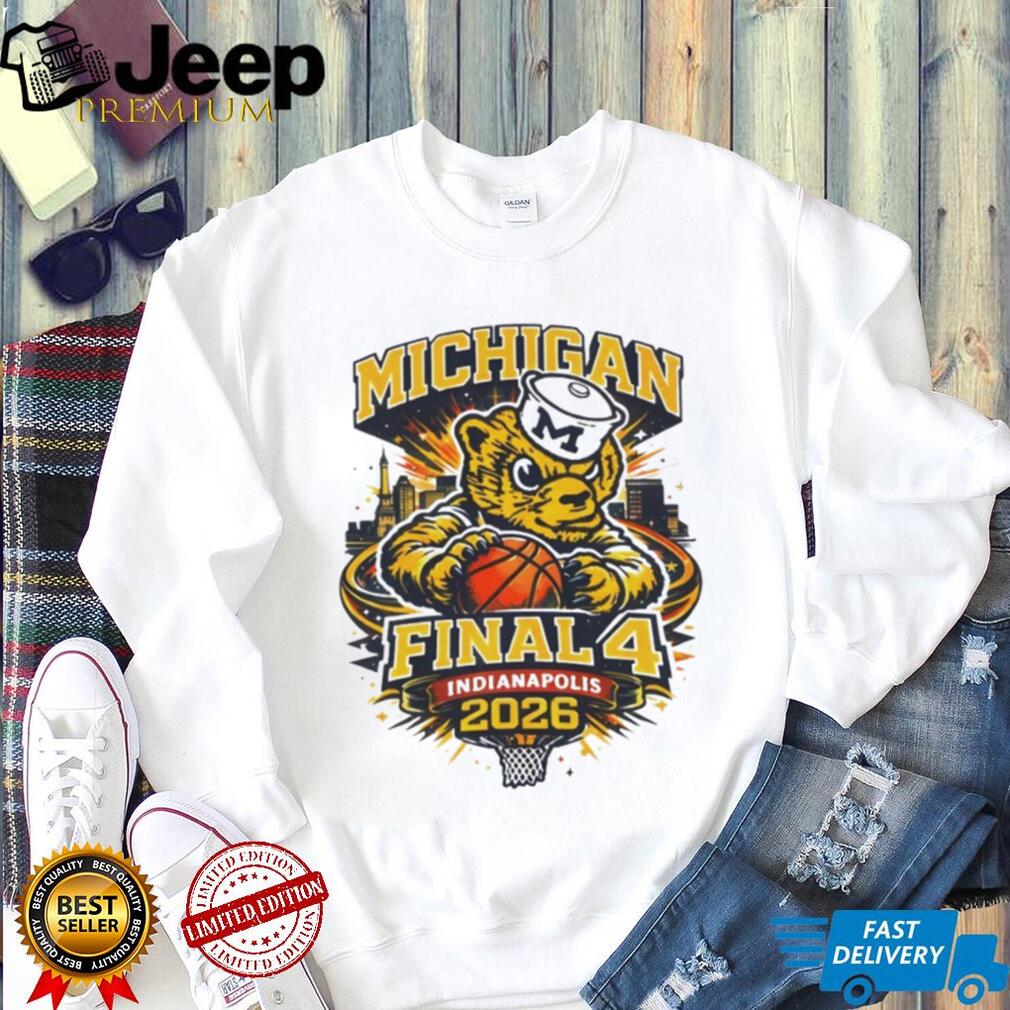 Michigan Basketball Mascot 2026 Final Four Indianapolis T Shirt