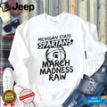 Michigan State Spartans March Madness Raw Basketball Logo T Shirt