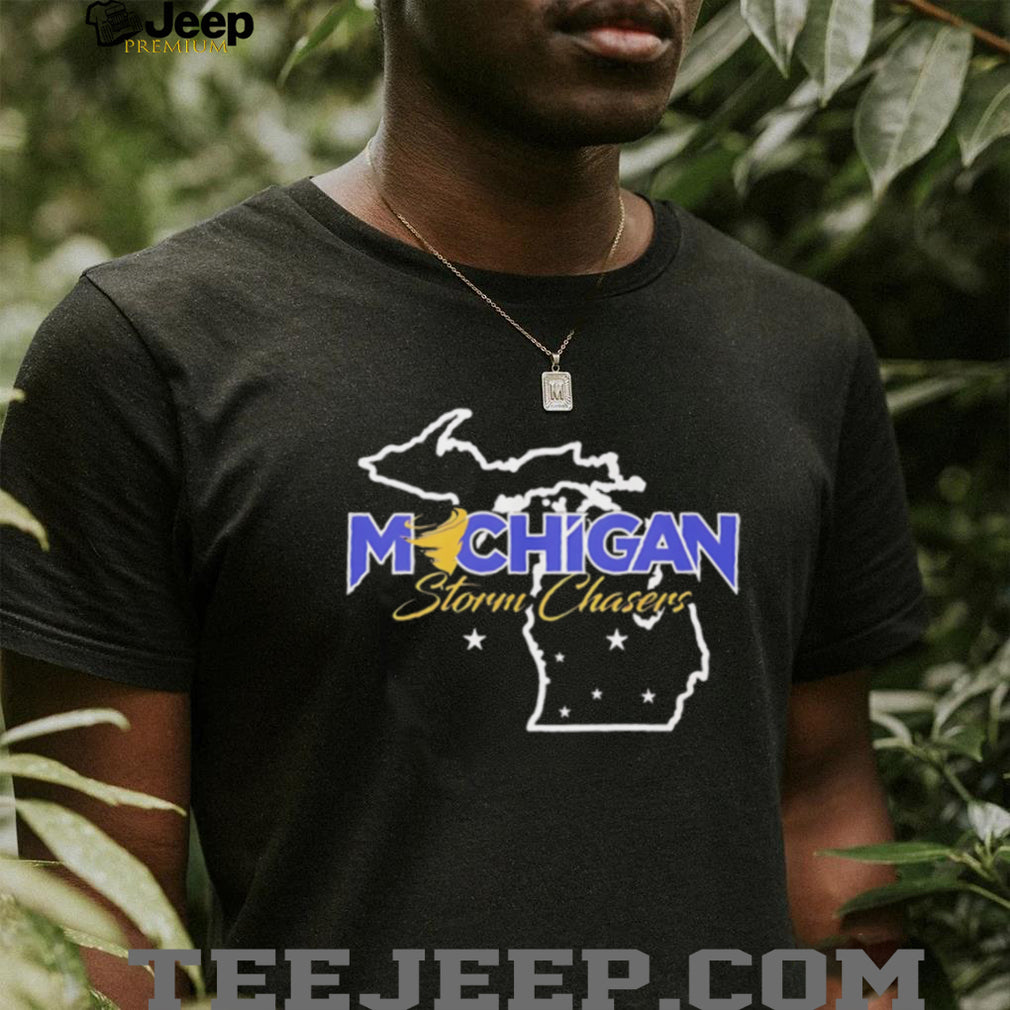 Michigan Storm Chasers State Map Graphic T Shirt