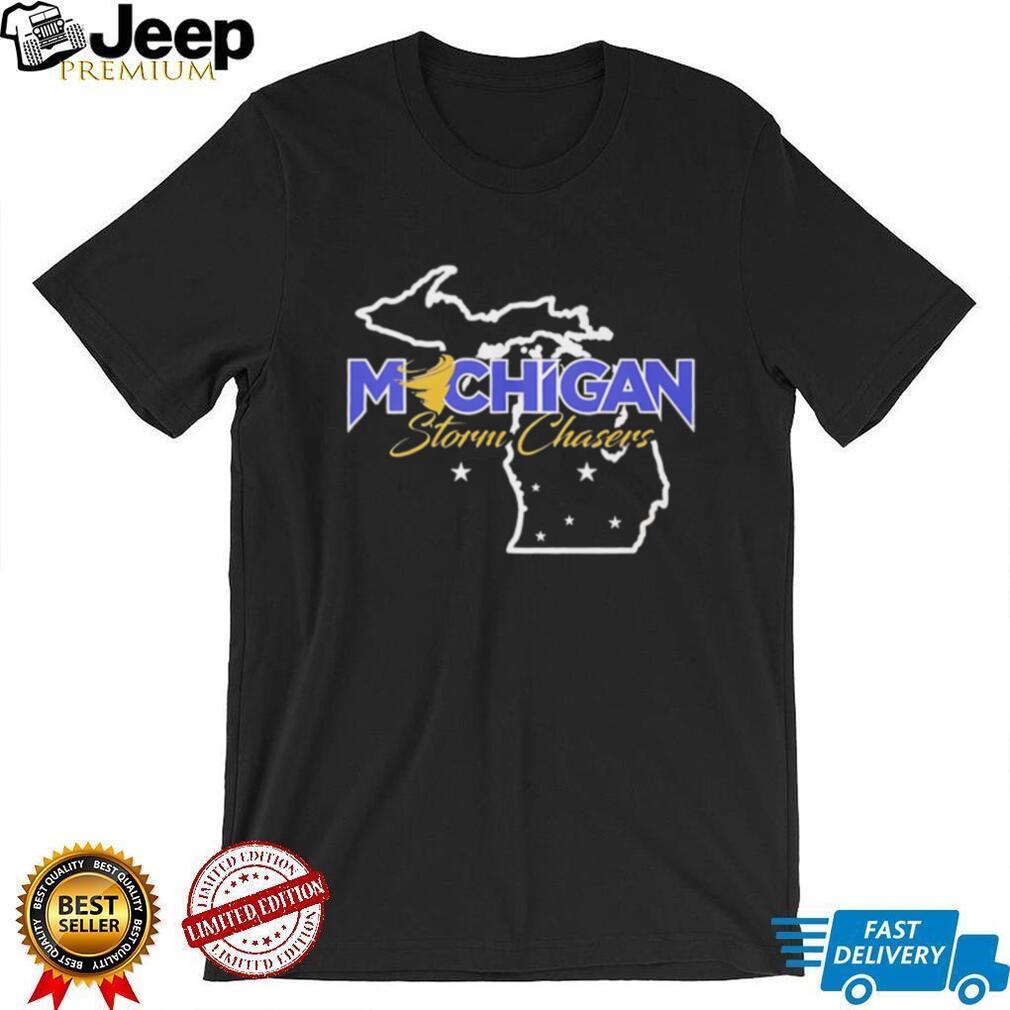 Michigan Storm Chasers State Map Graphic T Shirt