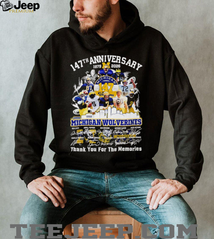 Michigan Wolverines 147th Anniversary (1879 2026) Legends Signatures T Shirt