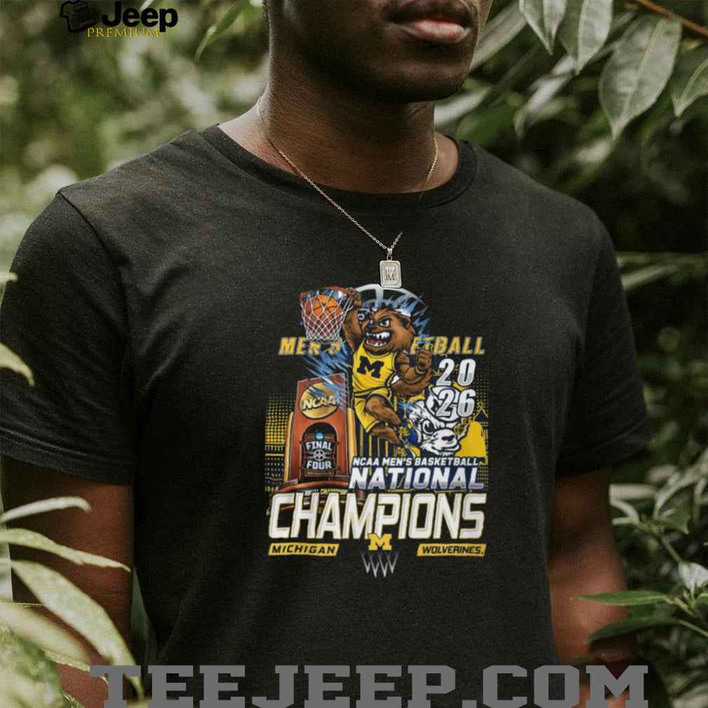 Michigan Wolverines 2026 Men’s Basketball National Champions Slam Dunk T Shirt