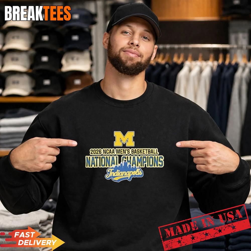Michigan Wolverines Men’s Basketball 2026 National Champions Indianapolis T-Shirt