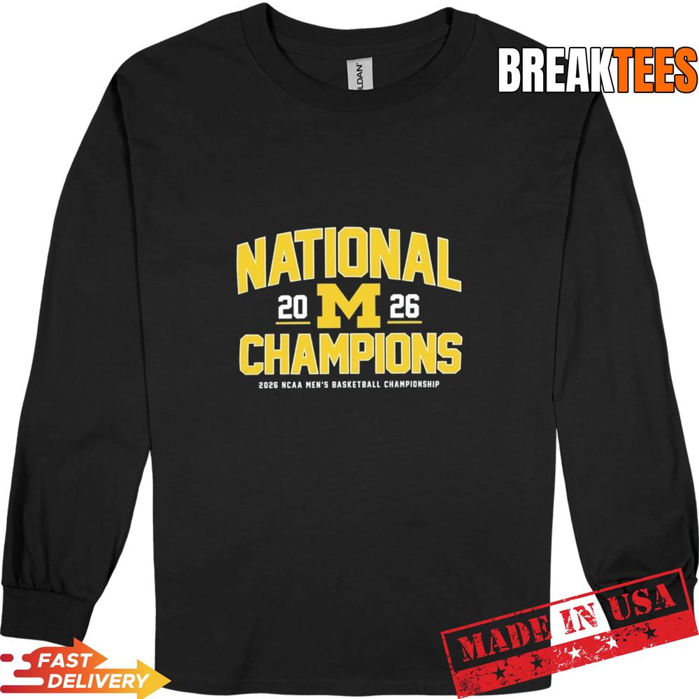 Michigan Wolverines Men’s Basketball 2026 National Championship T-Shirt